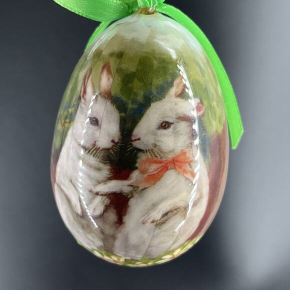 Lot of 6 Vintage Handmade Pin Push Beaded Sequin Christmas Egg Ornaments+ 2 - Picture 7 of 10